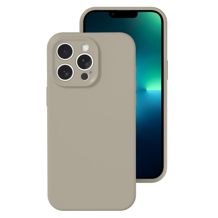 For iPhone 13 Pro Max Precise Hole Liquid Silicone Jelly Color Full Coverage Phone Case
