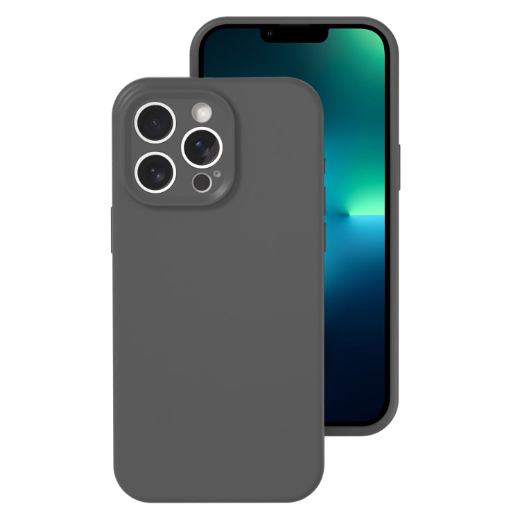 For iPhone 13 Pro Max Precise Hole Liquid Silicone Jelly Color Full Coverage Phone Case