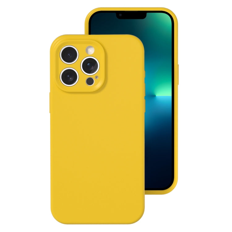 For iPhone 13 Pro Max Precise Hole Liquid Silicone Jelly Color Full Coverage Phone Case