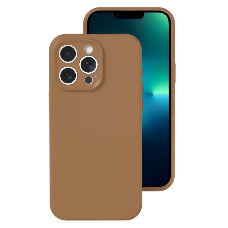 For iPhone 13 Pro Max Precise Hole Liquid Silicone Jelly Color Full Coverage Phone Case