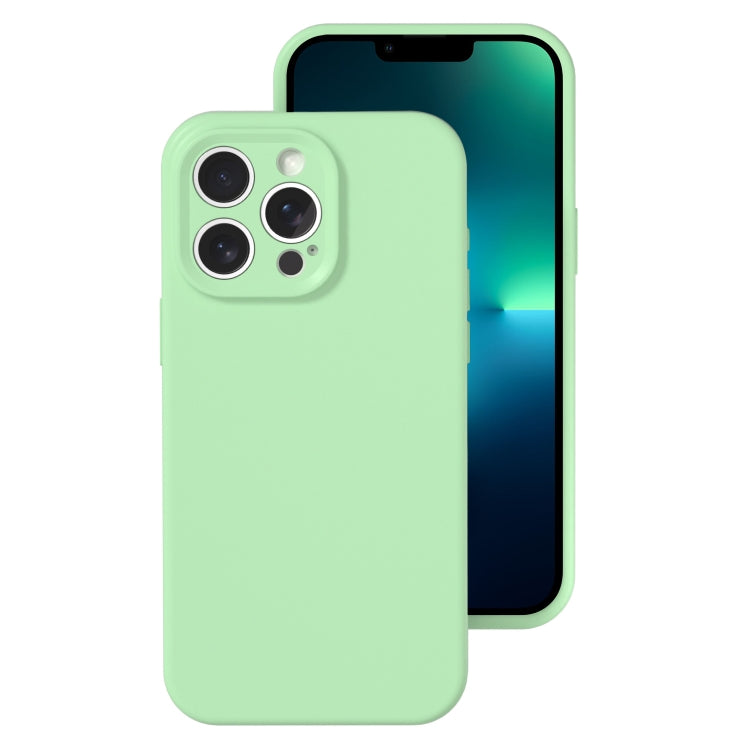 For iPhone 13 Pro Max Precise Hole Liquid Silicone Jelly Color Full Coverage Phone Case