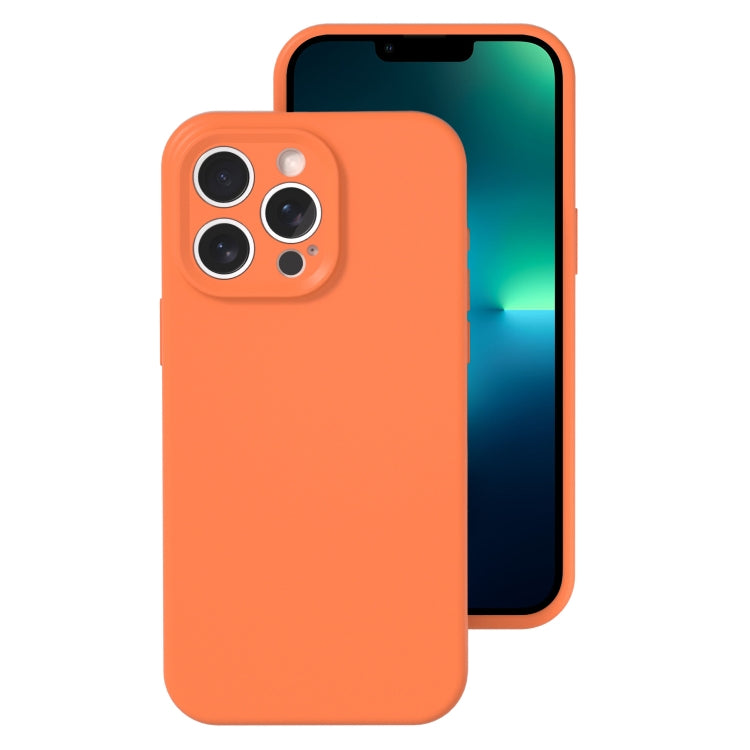 For iPhone 13 Pro Max Precise Hole Liquid Silicone Jelly Color Full Coverage Phone Case