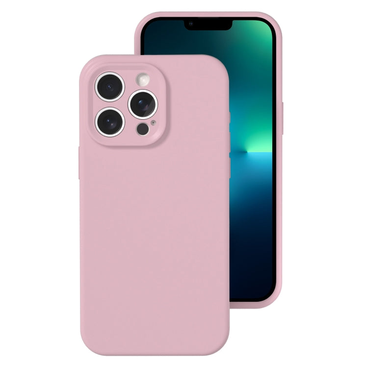 For iPhone 13 Pro Max Precise Hole Liquid Silicone Jelly Color Full Coverage Phone Case