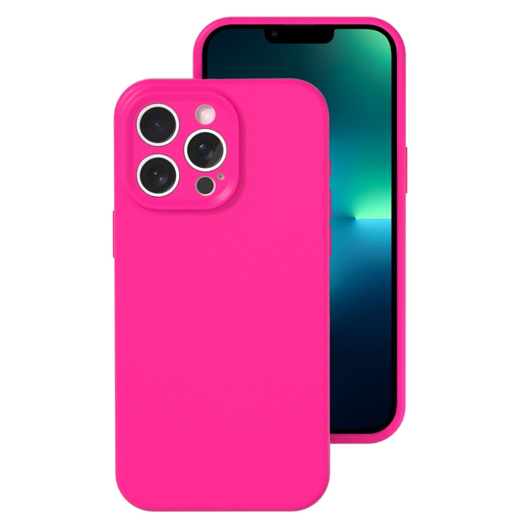 For iPhone 13 Pro Max Precise Hole Liquid Silicone Jelly Color Full Coverage Phone Case