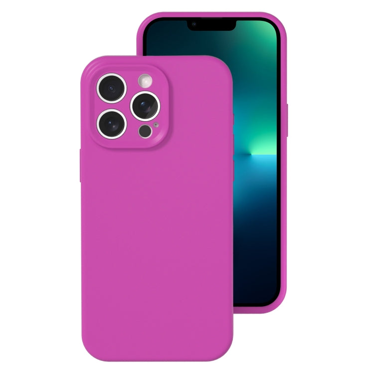 For iPhone 13 Pro Max Precise Hole Liquid Silicone Jelly Color Full Coverage Phone Case