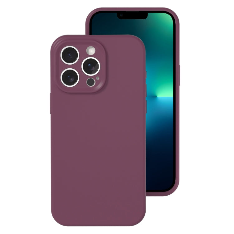 For iPhone 13 Pro Max Precise Hole Liquid Silicone Jelly Color Full Coverage Phone Case