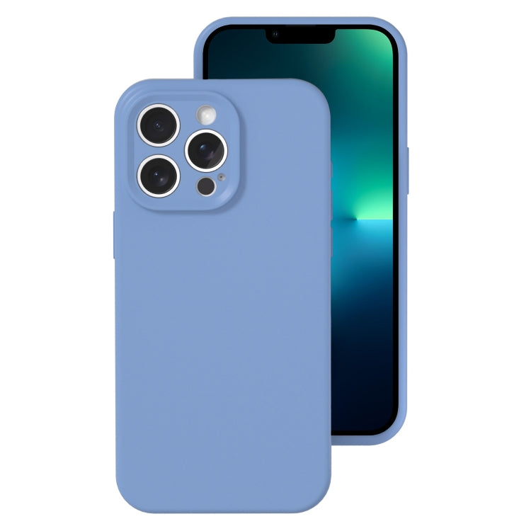 For iPhone 13 Pro Max Precise Hole Liquid Silicone Jelly Color Full Coverage Phone Case