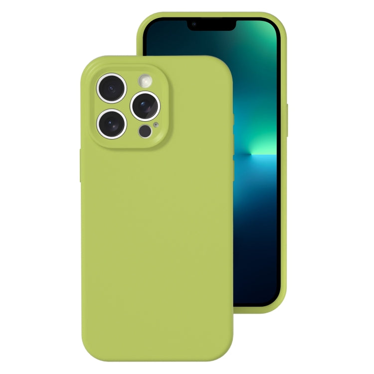 For iPhone 13 Pro Precise Hole Liquid Silicone Jelly Color Full Coverage Phone Case