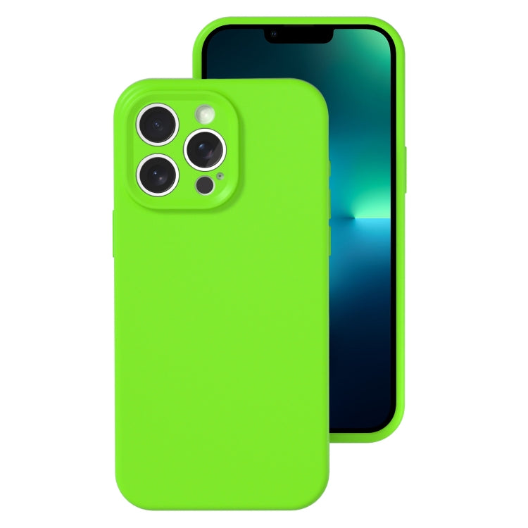 For iPhone 13 Pro Precise Hole Liquid Silicone Jelly Color Full Coverage Phone Case