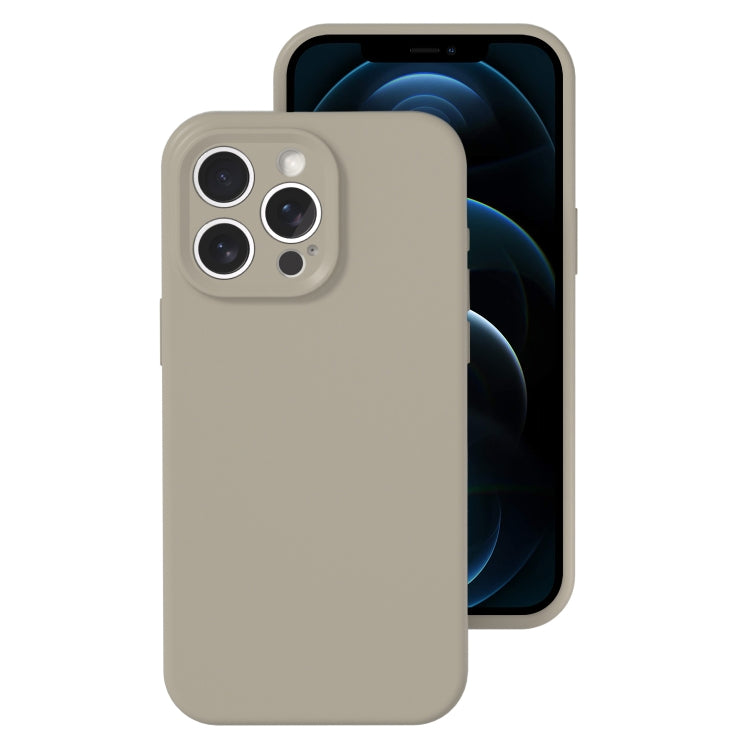 For iPhone 12 Pro Max Precise Hole Liquid Silicone Jelly Color Full Coverage Phone Case