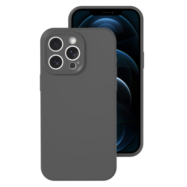 For iPhone 12 Pro Max Precise Hole Liquid Silicone Jelly Color Full Coverage Phone Case