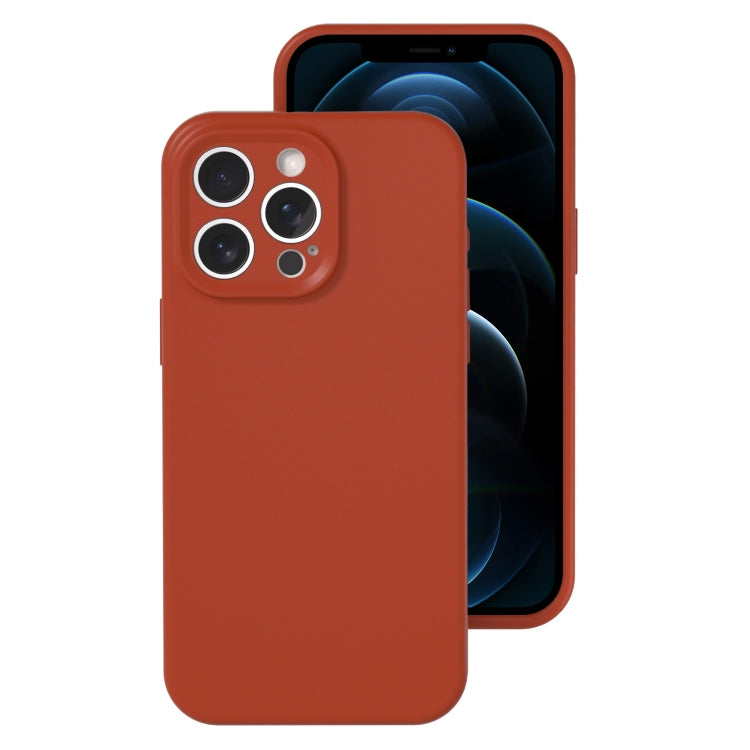For iPhone 12 Pro Max Precise Hole Liquid Silicone Jelly Color Full Coverage Phone Case