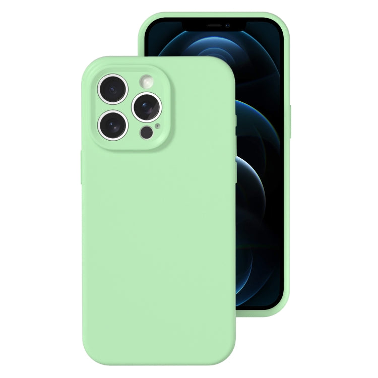 For iPhone 12 Pro Max Precise Hole Liquid Silicone Jelly Color Full Coverage Phone Case