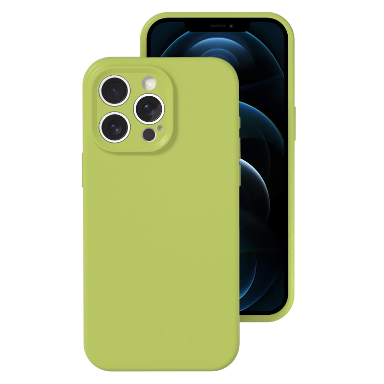 For iPhone 12 Pro Max Precise Hole Liquid Silicone Jelly Color Full Coverage Phone Case