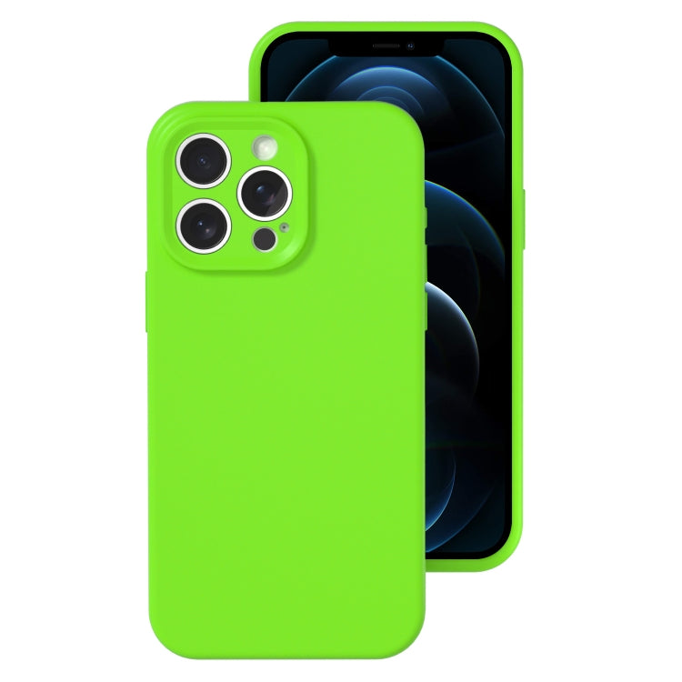 For iPhone 12 Pro Max Precise Hole Liquid Silicone Jelly Color Full Coverage Phone Case