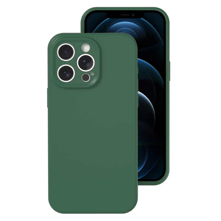 For iPhone 12 Pro Max Precise Hole Liquid Silicone Jelly Color Full Coverage Phone Case