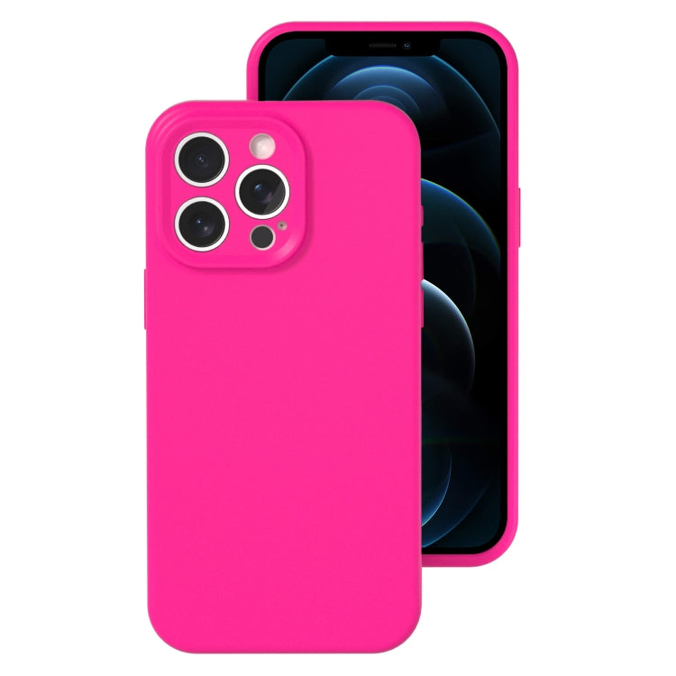 For iPhone 12 Pro Max Precise Hole Liquid Silicone Jelly Color Full Coverage Phone Case