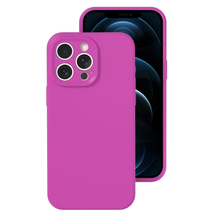 For iPhone 12 Pro Max Precise Hole Liquid Silicone Jelly Color Full Coverage Phone Case