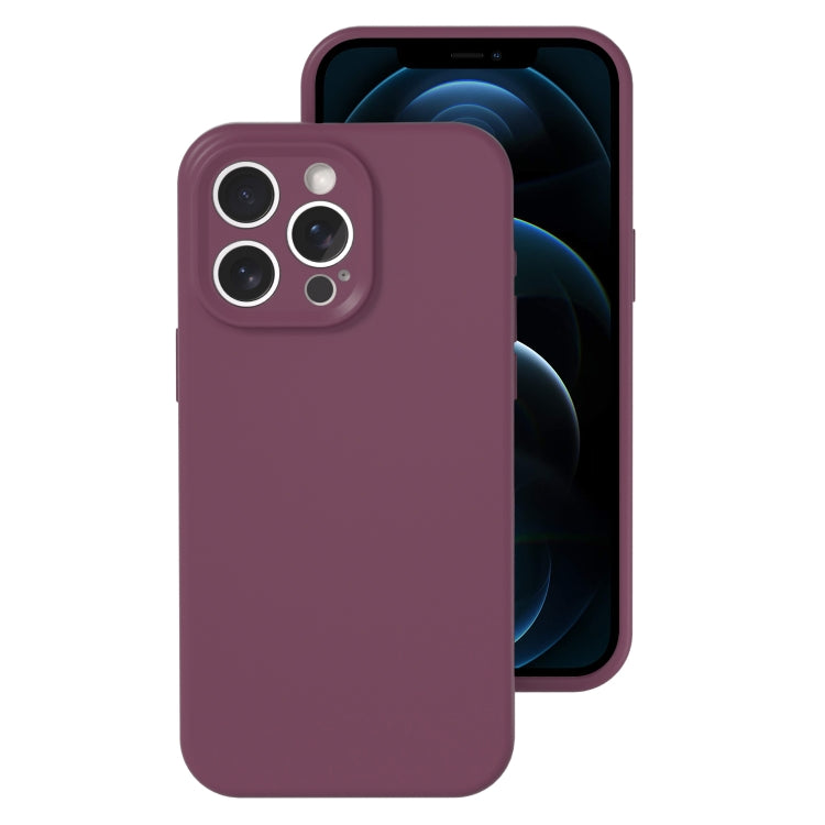 For iPhone 12 Pro Max Precise Hole Liquid Silicone Jelly Color Full Coverage Phone Case
