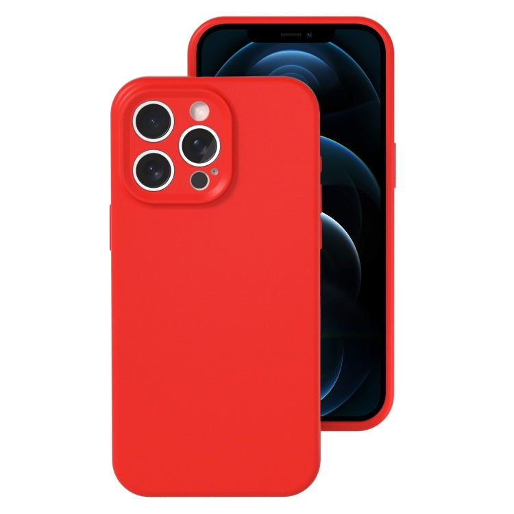 For iPhone 12 Pro Max Precise Hole Liquid Silicone Jelly Color Full Coverage Phone Case