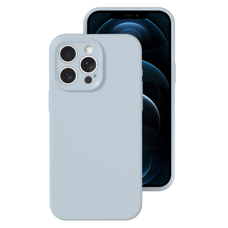 For iPhone 12 Pro Max Precise Hole Liquid Silicone Jelly Color Full Coverage Phone Case