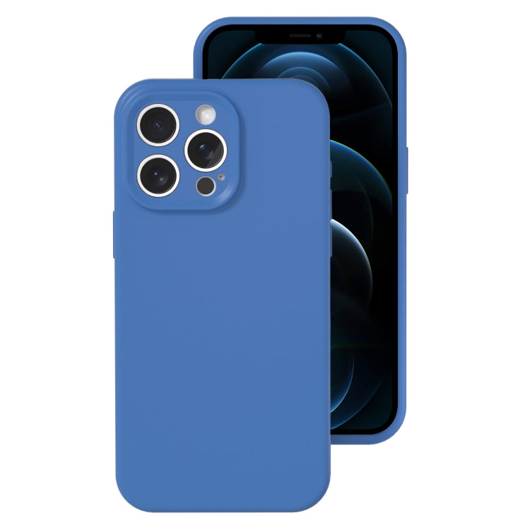 For iPhone 12 Pro Max Precise Hole Liquid Silicone Jelly Color Full Coverage Phone Case