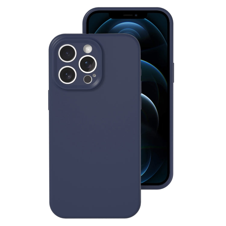 For iPhone 12 Pro Max Precise Hole Liquid Silicone Jelly Color Full Coverage Phone Case