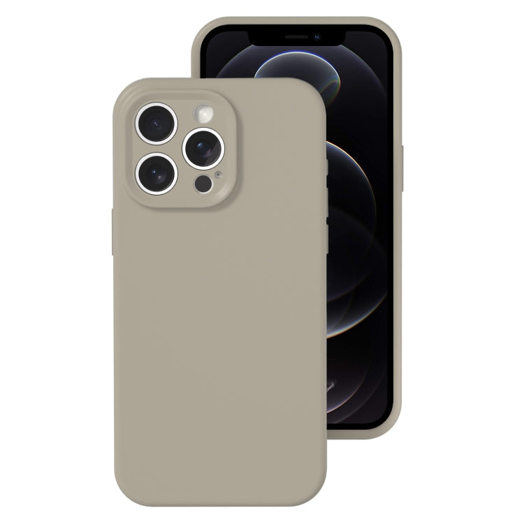 For iPhone 12 Pro Precise Hole Liquid Silicone Jelly Color Full Coverage Phone Case