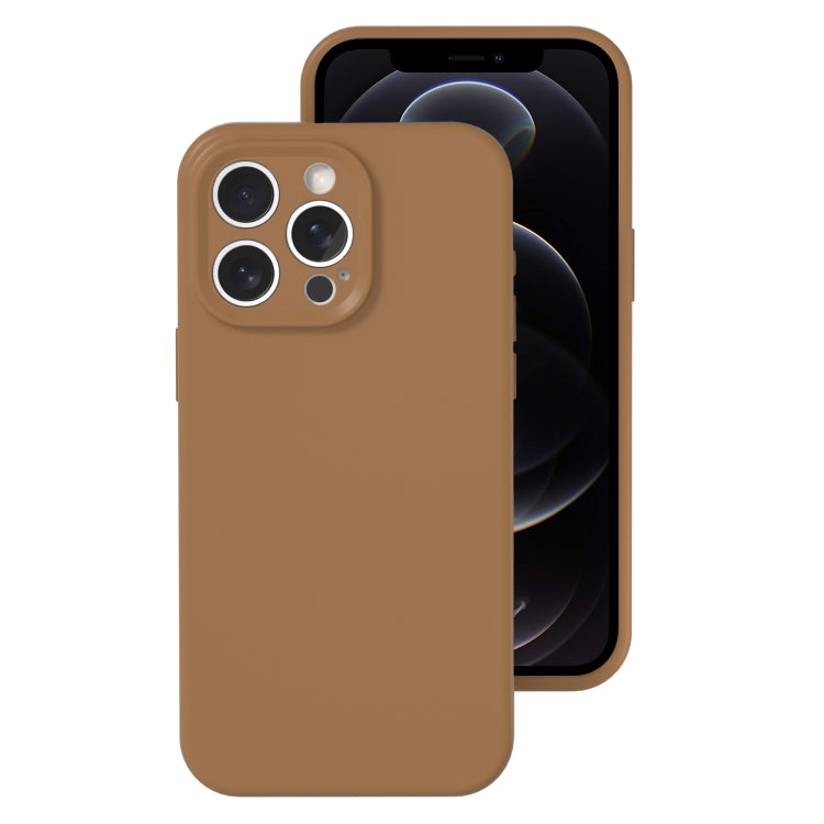 For iPhone 12 Pro Precise Hole Liquid Silicone Jelly Color Full Coverage Phone Case