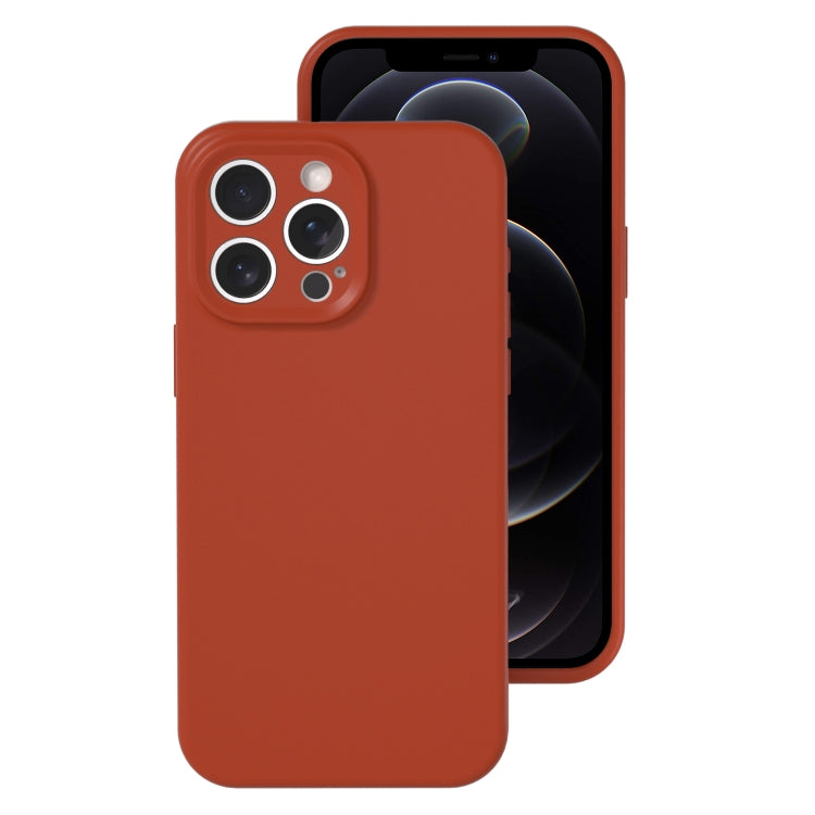 For iPhone 12 Pro Precise Hole Liquid Silicone Jelly Color Full Coverage Phone Case