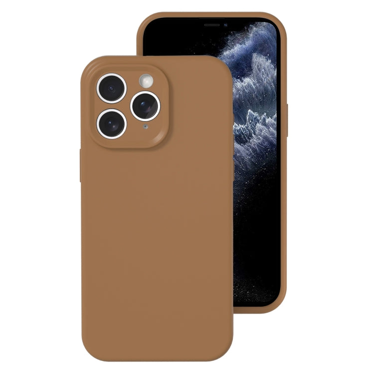 For iPhone 11 Pro Max Precise Hole Liquid Silicone Jelly Color Full Coverage Phone Case