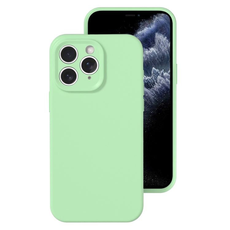 For iPhone 11 Pro Max Precise Hole Liquid Silicone Jelly Color Full Coverage Phone Case