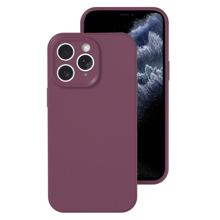 For iPhone 11 Pro Max Precise Hole Liquid Silicone Jelly Color Full Coverage Phone Case