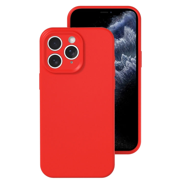 For iPhone 11 Pro Max Precise Hole Liquid Silicone Jelly Color Full Coverage Phone Case