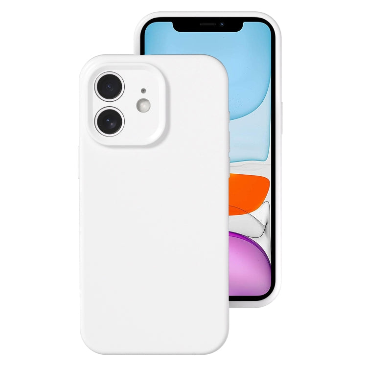For iPhone 11 Precise Hole Liquid Silicone Jelly Color Full Coverage Phone Case