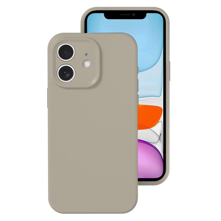 For iPhone 11 Precise Hole Liquid Silicone Jelly Color Full Coverage Phone Case