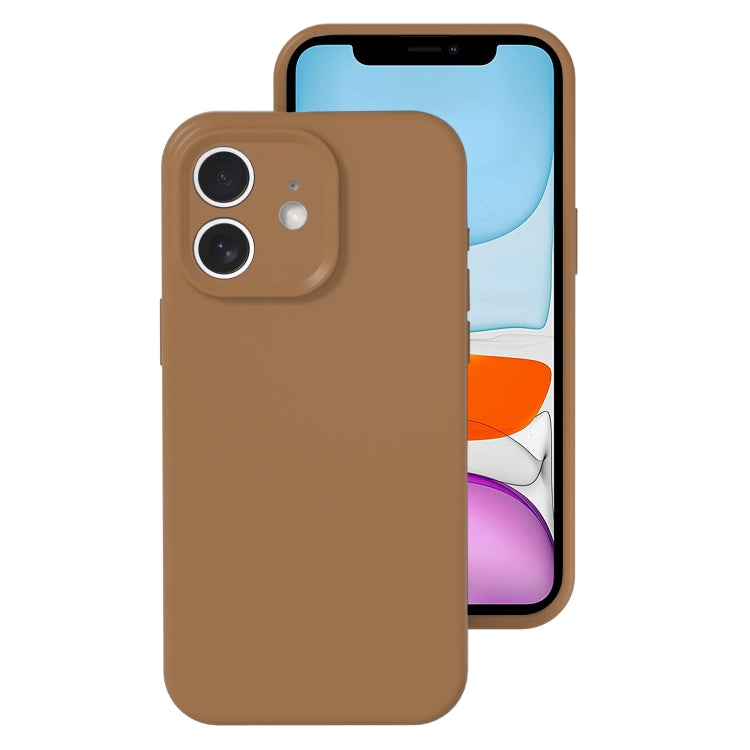For iPhone 11 Precise Hole Liquid Silicone Jelly Color Full Coverage Phone Case