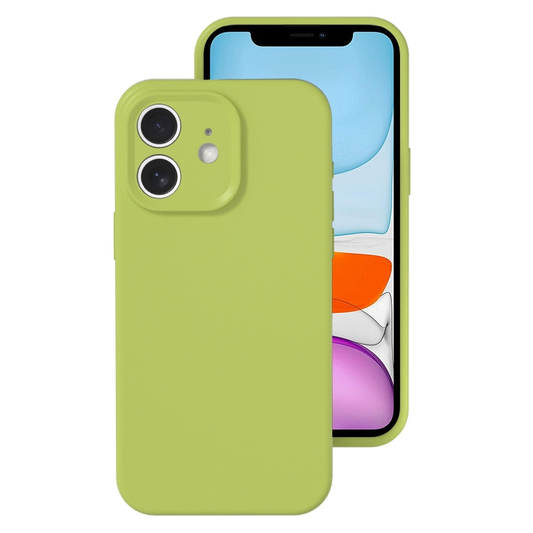 For iPhone 11 Precise Hole Liquid Silicone Jelly Color Full Coverage Phone Case