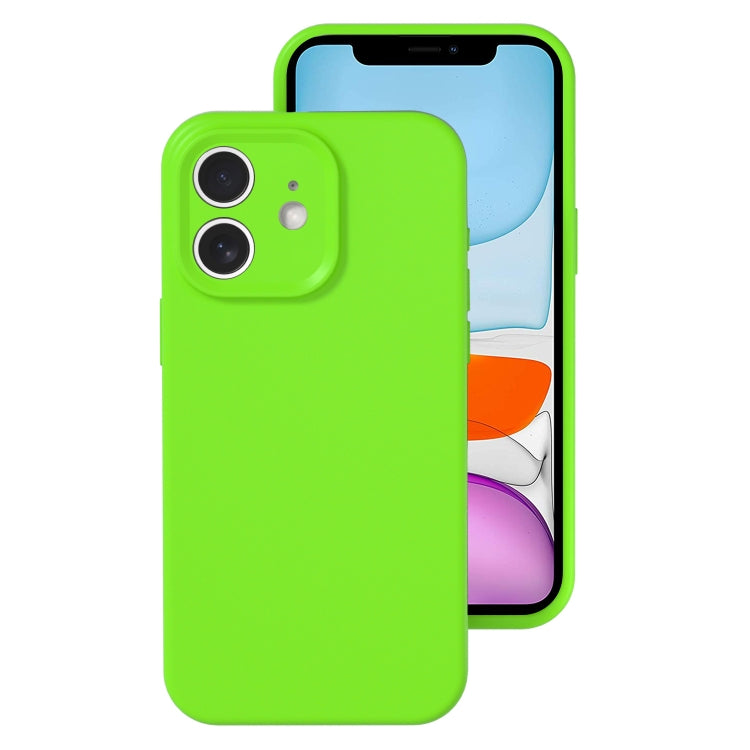 For iPhone 11 Precise Hole Liquid Silicone Jelly Color Full Coverage Phone Case