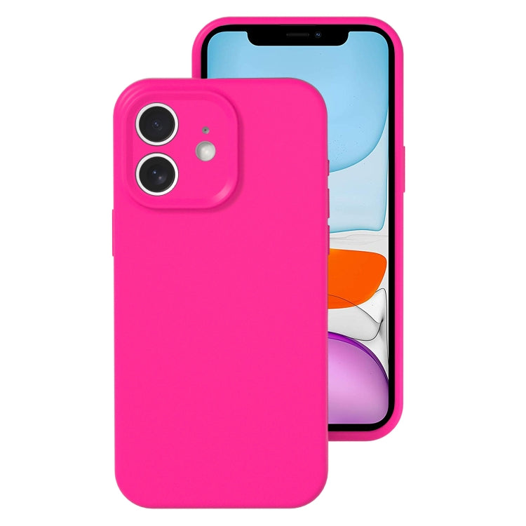For iPhone 11 Precise Hole Liquid Silicone Jelly Color Full Coverage Phone Case