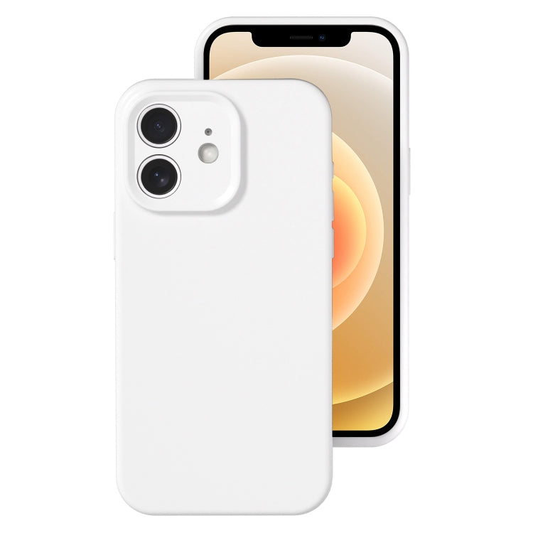 For iPhone 12 Precise Hole Liquid Silicone Jelly Color Full Coverage Phone Case