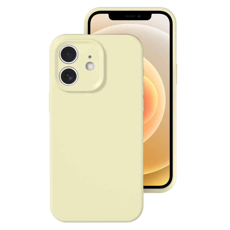 For iPhone 12 Precise Hole Liquid Silicone Jelly Color Full Coverage Phone Case