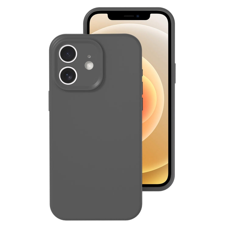 For iPhone 12 Precise Hole Liquid Silicone Jelly Color Full Coverage Phone Case