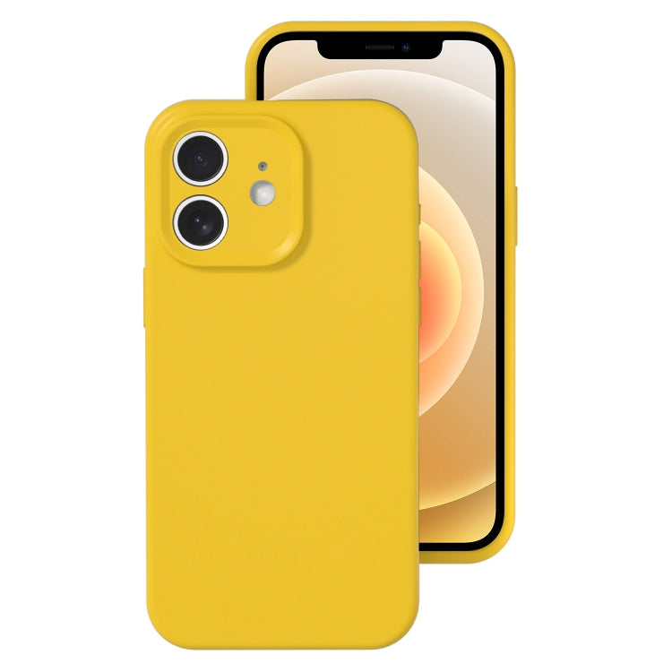 For iPhone 12 Precise Hole Liquid Silicone Jelly Color Full Coverage Phone Case