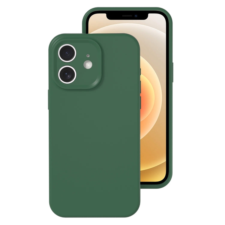 For iPhone 12 Precise Hole Liquid Silicone Jelly Color Full Coverage Phone Case