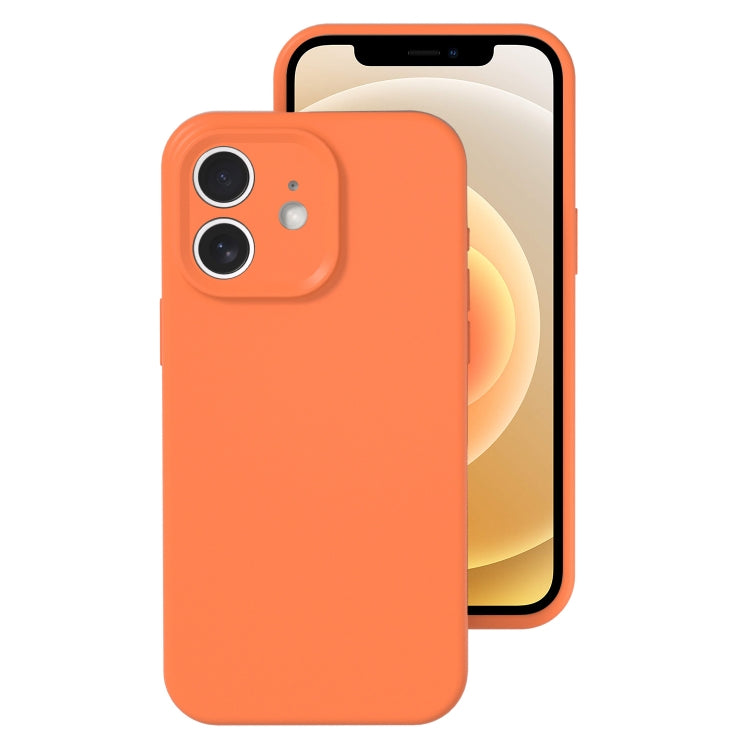 For iPhone 12 Precise Hole Liquid Silicone Jelly Color Full Coverage Phone Case
