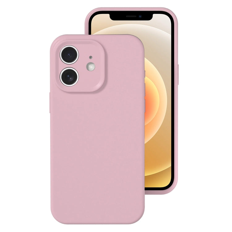 For iPhone 12 Precise Hole Liquid Silicone Jelly Color Full Coverage Phone Case