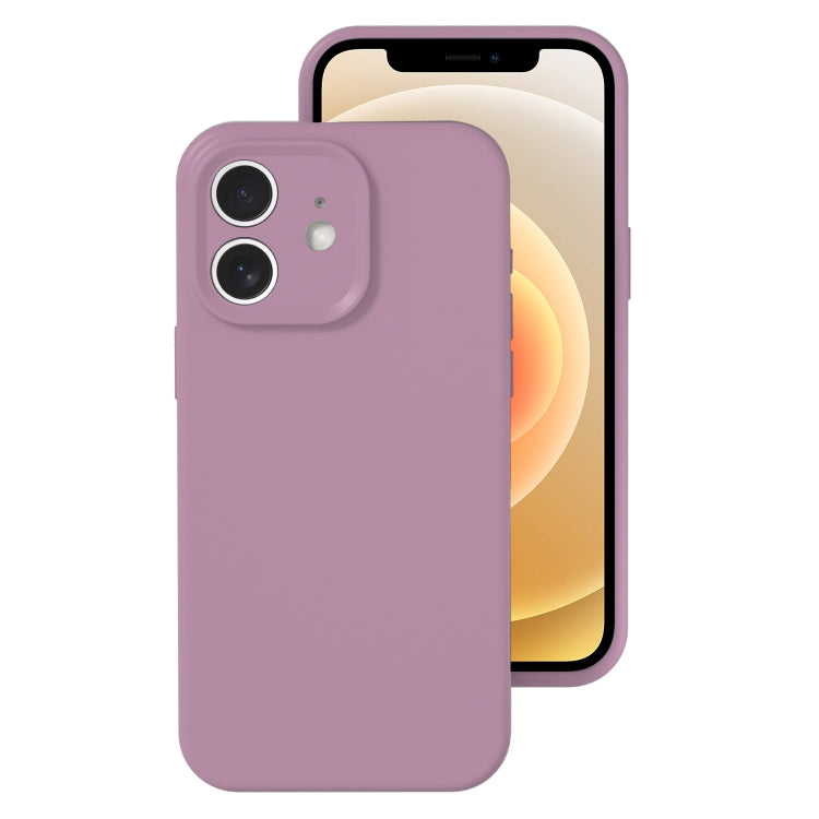 For iPhone 12 Precise Hole Liquid Silicone Jelly Color Full Coverage Phone Case