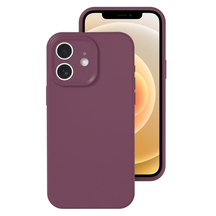For iPhone 12 Precise Hole Liquid Silicone Jelly Color Full Coverage Phone Case