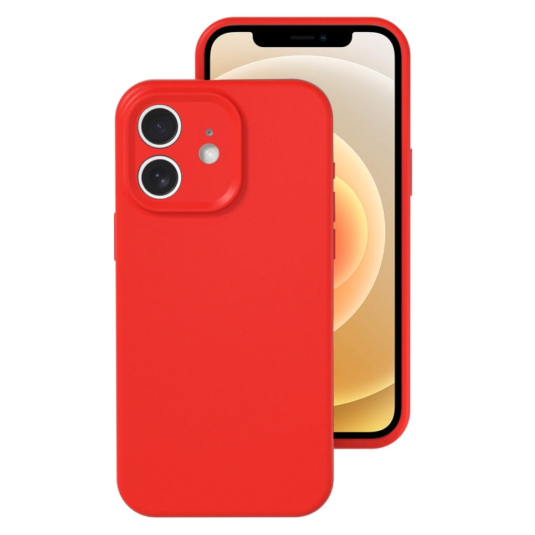 For iPhone 12 Precise Hole Liquid Silicone Jelly Color Full Coverage Phone Case